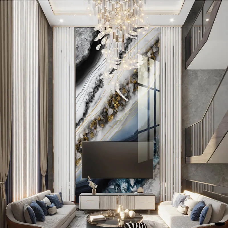 Folha de mármore 3D PVC